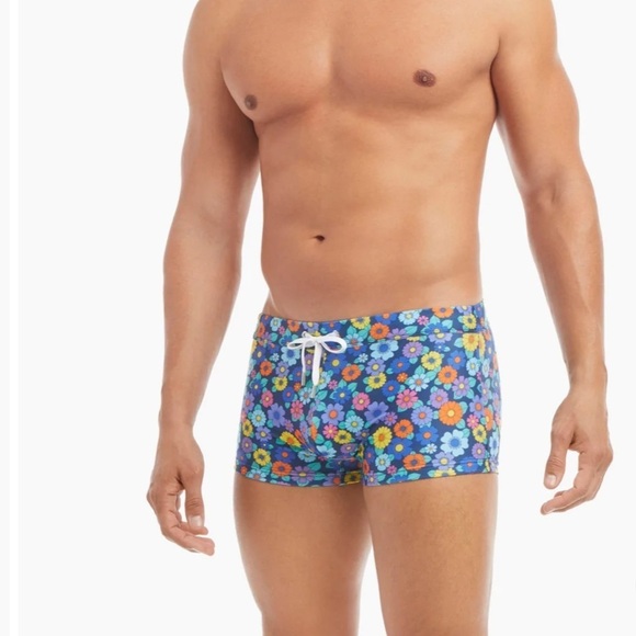 2(X)IST Men’s Cabo Swim Trunk in Orchid Print, Drawstring Waist, Size Small - Picture 4 of 4